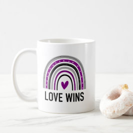 Asexual Rainbow Liebe gewinnt Kaffeetasse