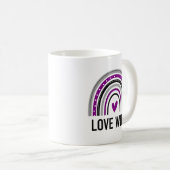 Asexual Rainbow Liebe gewinnt Kaffeetasse (VorderseiteRechts)