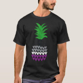 Asexual-Stolz-Flag Ananas asexual T-Shirt (Vorderseite)