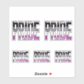 Asexual Stolz Word Aufkleber (Blatt)