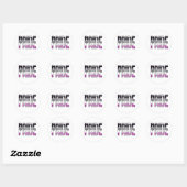 Asexual Stolz Word Runder Aufkleber (Blatt)