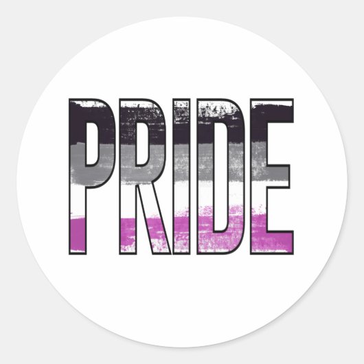 Asexual Stolz Word Runder Aufkleber (Vorderseite)