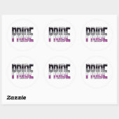 Asexual Stolz Word Runder Aufkleber (Blatt)