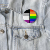 Asexual und Regenbogen kennzeichnet Abzeichen Button (Beispiel)