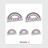 asexual und stolz aufkleber (Blatt)