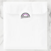 asexual und stolz runder aufkleber (Tasche)