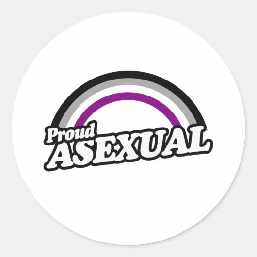 asexual und stolz runder aufkleber (Vorderseite)