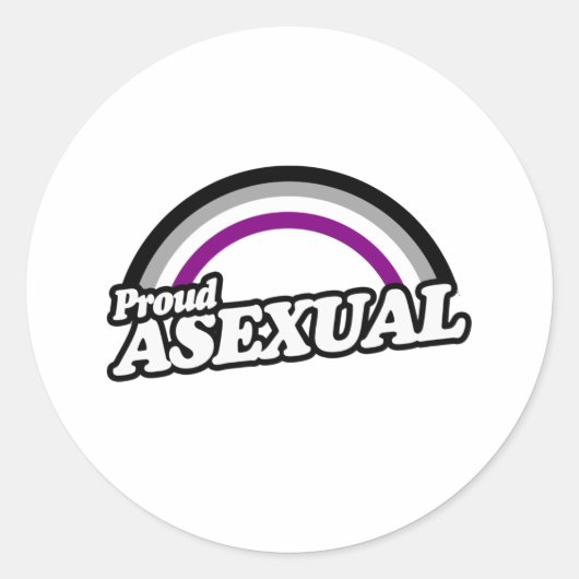 asexual und stolz runder aufkleber (Vorderseite)