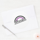 asexual und stolz runder aufkleber (Umschlag)