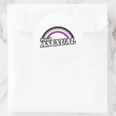 asexual und stolz runder aufkleber (Tasche)