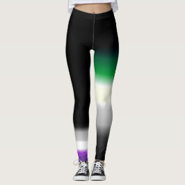 Asexuale aromantic Stolzflagge #2 asymetrischen Leggings