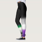 Asexuale aromantic Stolzflaggen asymetrischen aro Leggings (Links)