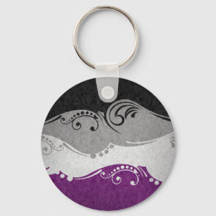 Asexuale dekorative Flagge Schlüsselanhänger