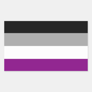 Asexuale Flagge Rechteckiger Aufkleber