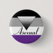 Asexuale Flagge u. Triange Abzeichen-Button Button (Vorderseite)