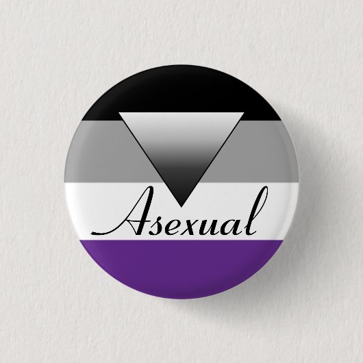 Asexuale Flagge u. Triange Abzeichen-Button Button (Vorderseite)