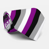 Asexuale Flaggen-Hals-Krawatte Krawatte (Gerollt)