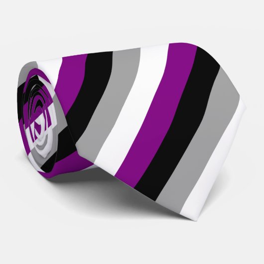 Asexuale Flaggen-Hals-Krawatte Krawatte (Gerollt)