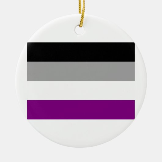 ASEXUALE FLAGGEN-VORLAGE KERAMIKORNAMENT (Vorne)