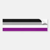 Asexuale Stolz-Flagge Autoaufkleber (Vorne)
