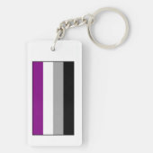 Asexuale Stolz-Flagge Schlüsselanhänger (Rückseite)