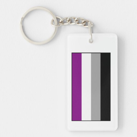 Asexuale Stolz-Flagge Schlüsselanhänger (Vorderseite)