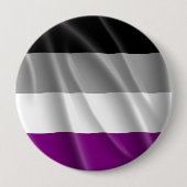 ASEXUALE STOLZ-FLAGGEN-GEWELLTER ENTWURF BUTTON (Vorderseite)