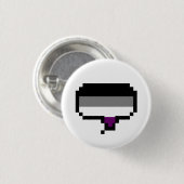 Asexuale Stolz-Flaggen-Pixel-Sprache-Blase Button (Vorne & Hinten)
