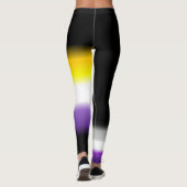 Asexuale Stolzflaggen des asymetrischen nonbinary Leggings (Rückseite)