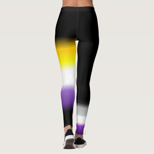 Asexuale Stolzflaggen des asymetrischen nonbinary Leggings (Rückseite)