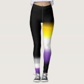 Asexuale Stolzflaggen des asymetrischen nonbinary Leggings (Vorderseite)