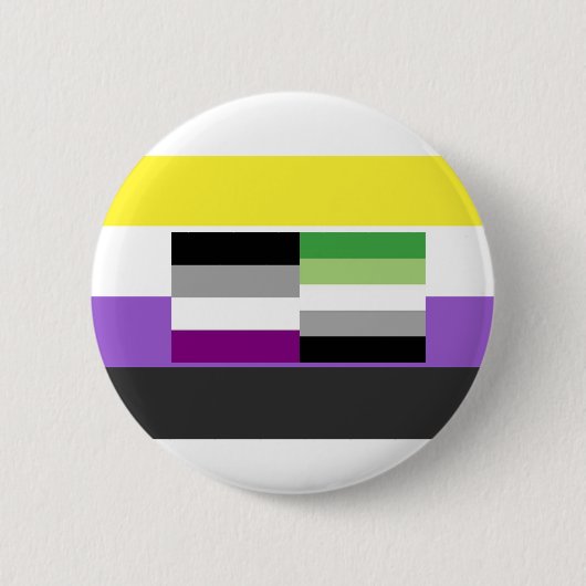 Asexualer Aromantic Knopf Notiz: Button (Vorderseite)
