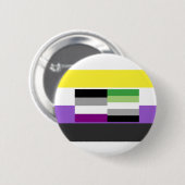 Asexualer Aromantic Knopf Notiz: Button (Vorne & Hinten)