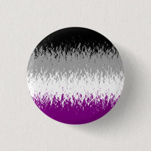 Asexualer Flaggen-Knopf "Flammensa" Button