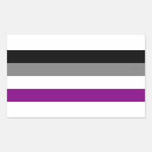 Asexualer Flaggenaufkleber Rechteckiger Aufkleber
