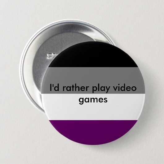 Asexualer Knopf Button (Vorne & Hinten)