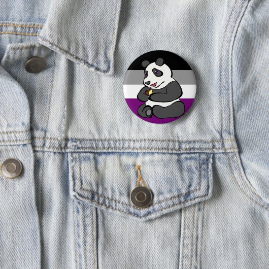 Asexualer Panda, der Kuchen isst Button (Beispiel)