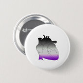 Asexualer Stolz-anatomisches Herz Button (Vorne & Hinten)