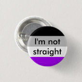 asexualer Stolz bin ich nicht gerades Button (Vorne & Hinten)