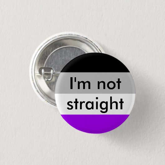 asexualer Stolz bin ich nicht gerades Button (Vorne & Hinten)