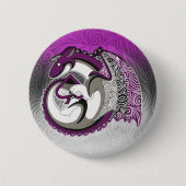Asexualer Stolz-Drache-Knopf Button (Vorderseite)