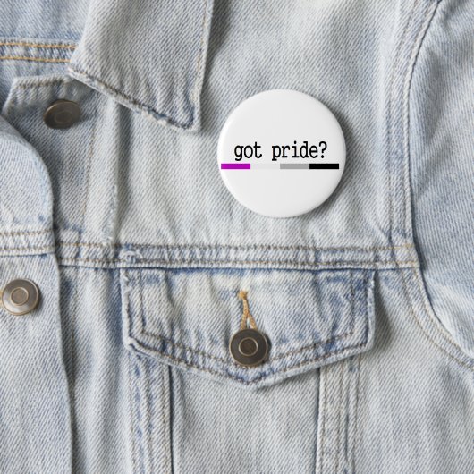 Asexualer Stolz "got Stolz?" Schlüsselanhänger Button (Beispiel)