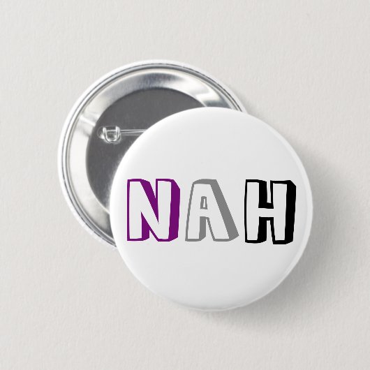 Asexualer Stolz-Knopf Button (Vorne & Hinten)