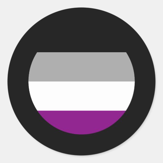 Asexualer Stolz Runder Aufkleber (Vorderseite)