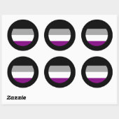 Asexualer Stolz Runder Aufkleber (Blatt)