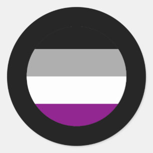 Asexualer Stolz Runder Aufkleber