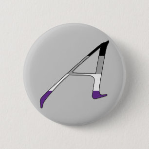 Asexualer Stolz "Scharlachrot" des Buchstabe-A Button