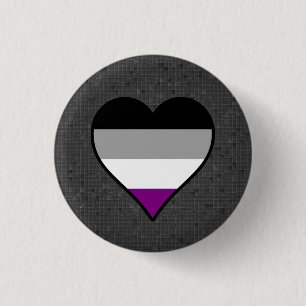 Asexualer Stolzherzknopf Button