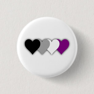 Asexualer Stolzherzknopf Button