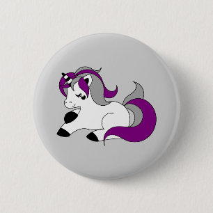 Asexuales Einhorn Button